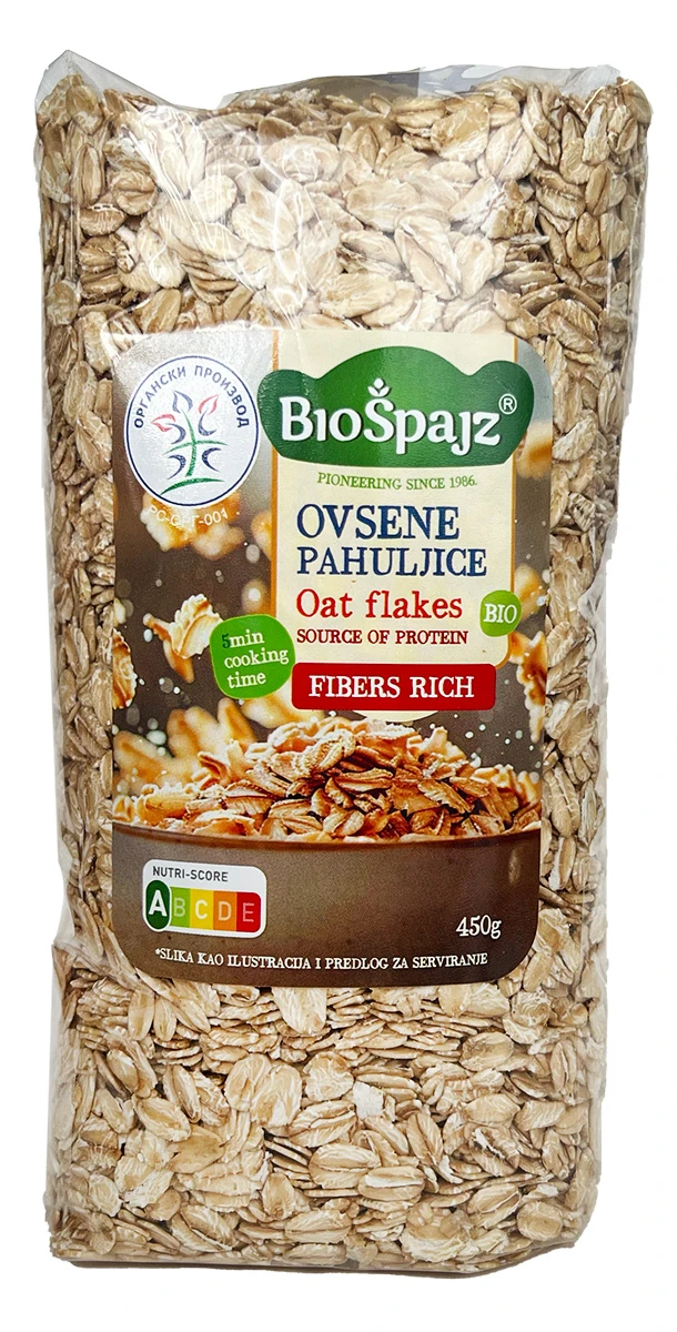 Ovsene pahuljice (organski proizvod)  450 g Bio Špajz